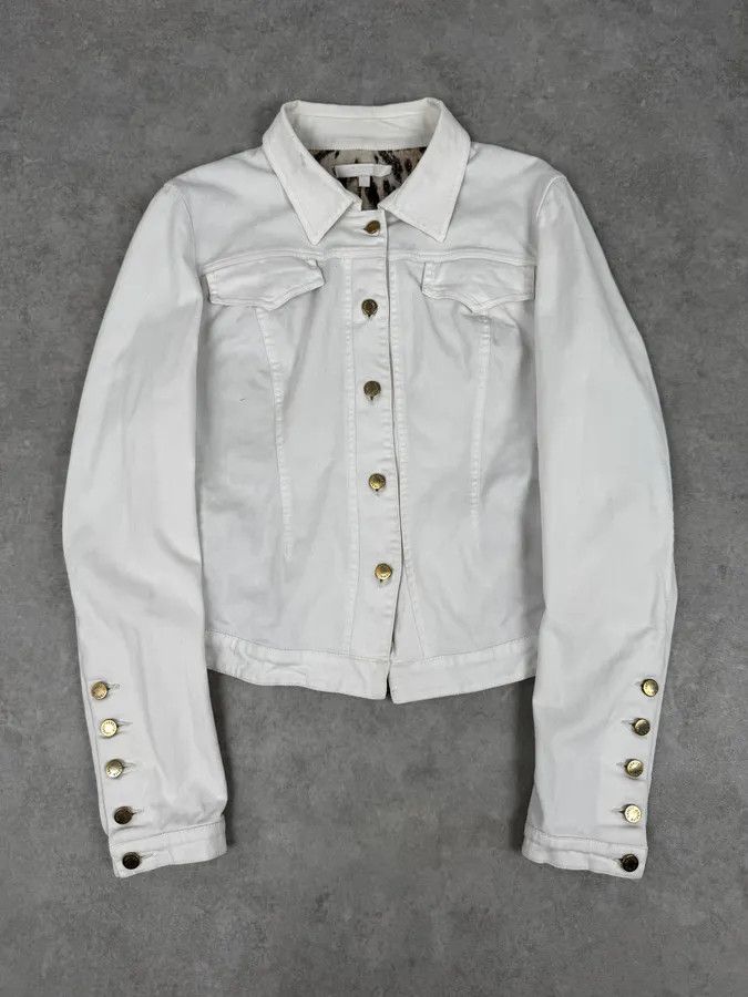 Roberto Cavalli AW2001 Roberto Cavalli White & Leopard Patchwork Jacket Size S / US 4 / IT 40 - 2 Thumbnail