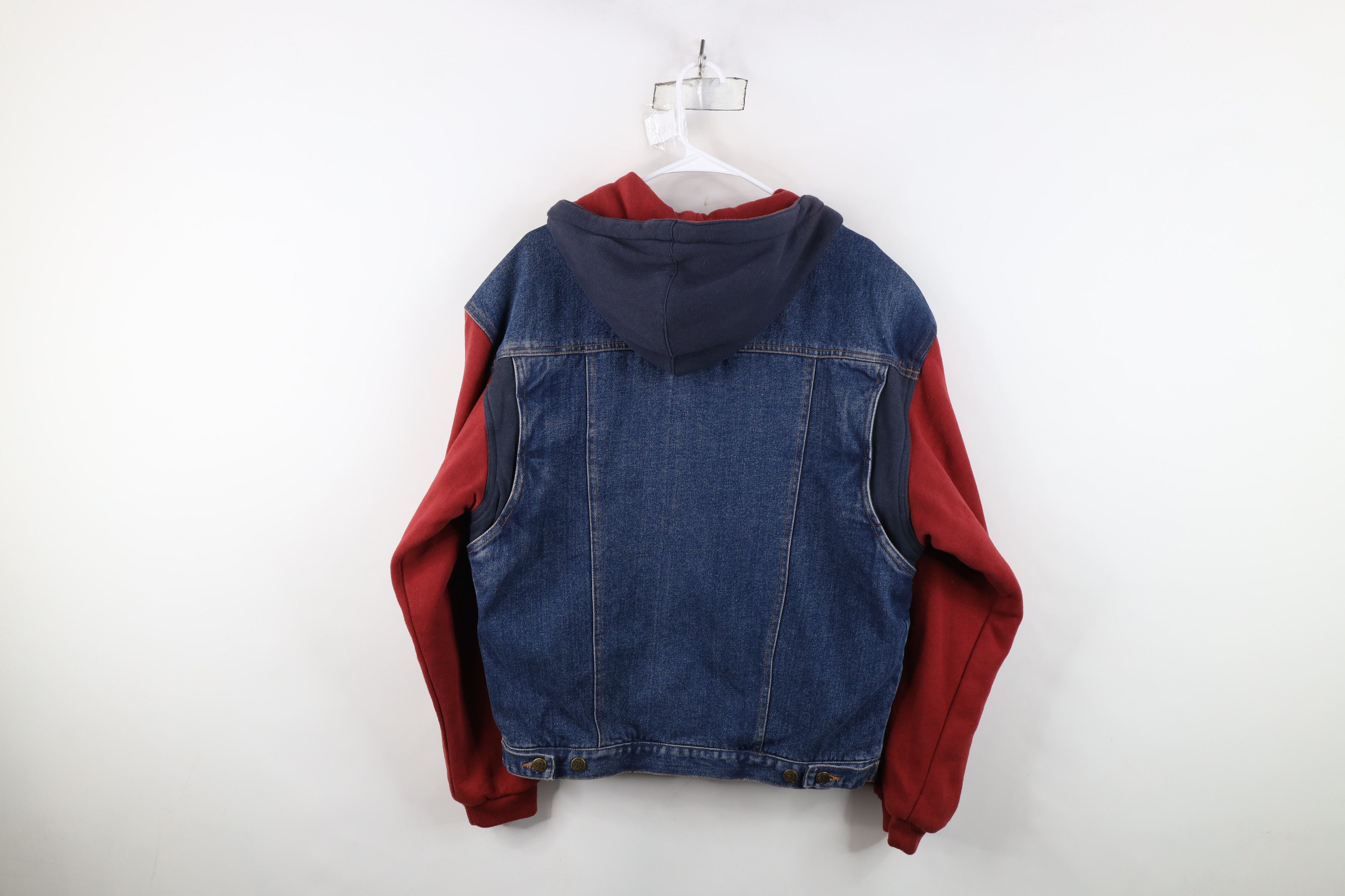 Vintage Vintage 90s Y2K Streetwear Hooded Denim Jean Trucker Jacket Size US S / EU 44-46 / 1 - 12 Thumbnail
