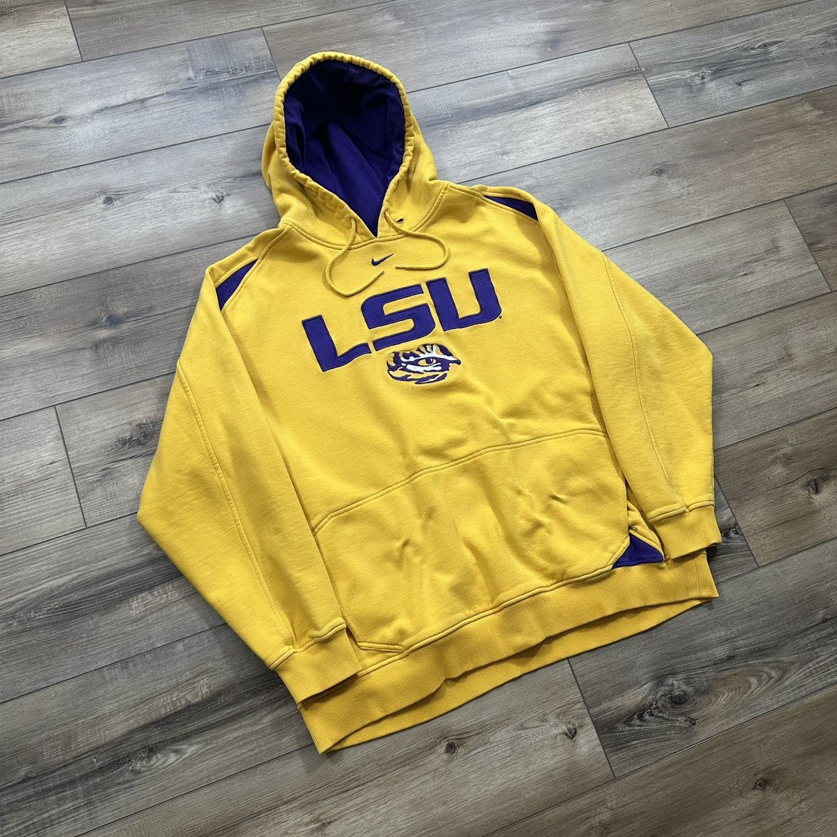 Nike Vintage 2000s Nike Team LSU Center Swoosh Pullover Hoodie Size US XL / EU 56 / 4 - 2 Thumbnail