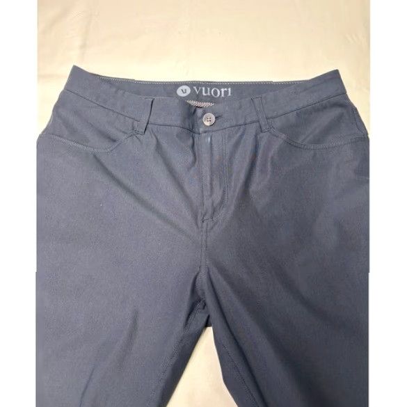 Vuori Vuori Ponto Performance Pants Gray Mens 32x27 Chino Straight Front Pockets Stretch Moisture Wicking Quick Dry Casual Workwear Travel Modern Fit Size US 32 / EU 48 - 2 Thumbnail