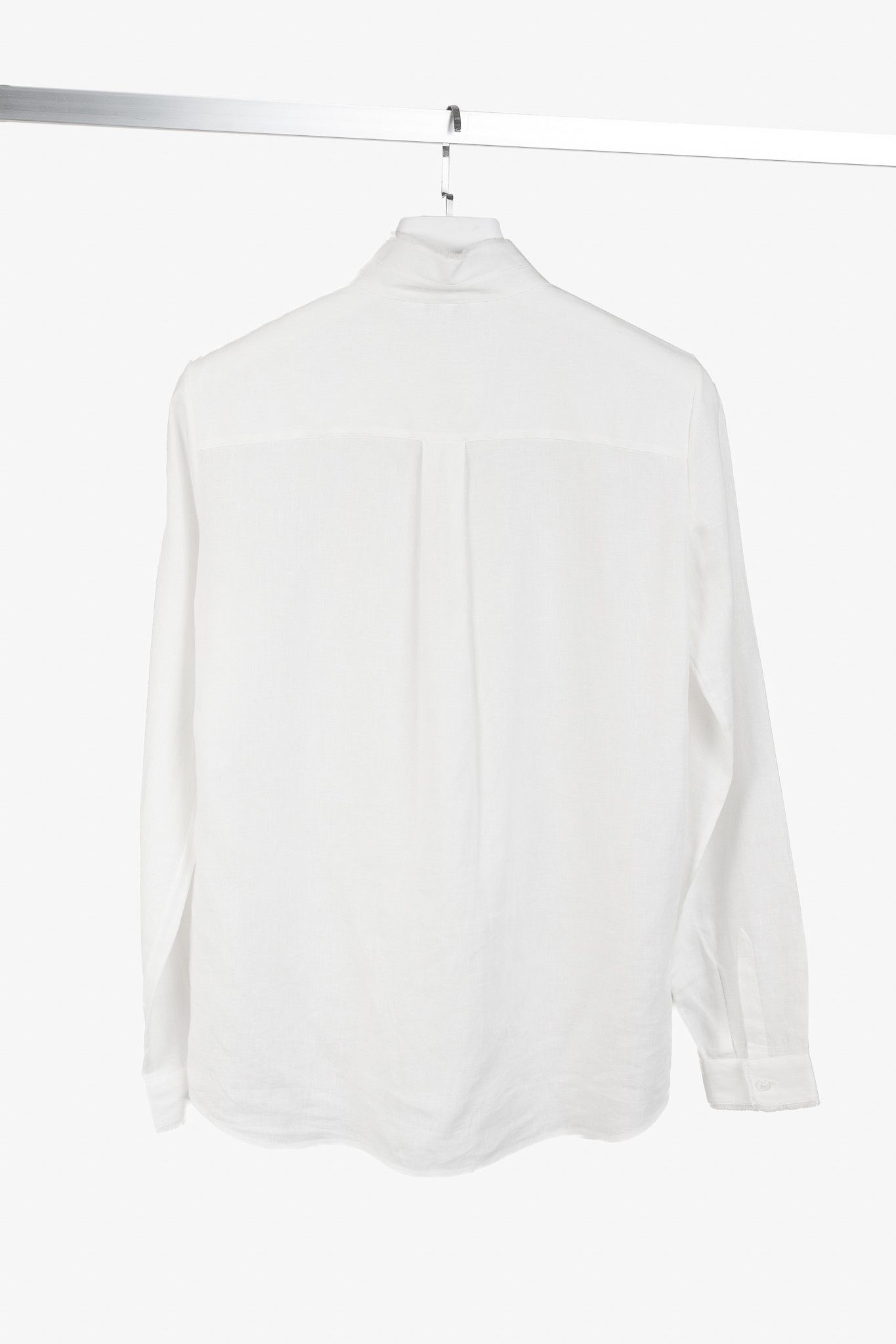 Loro Piana Loro Piana Linen Fringe-Trim Long-Sleeve Buttoned Shirt Size M / US 6-8 / IT 42-44 - 2 Thumbnail