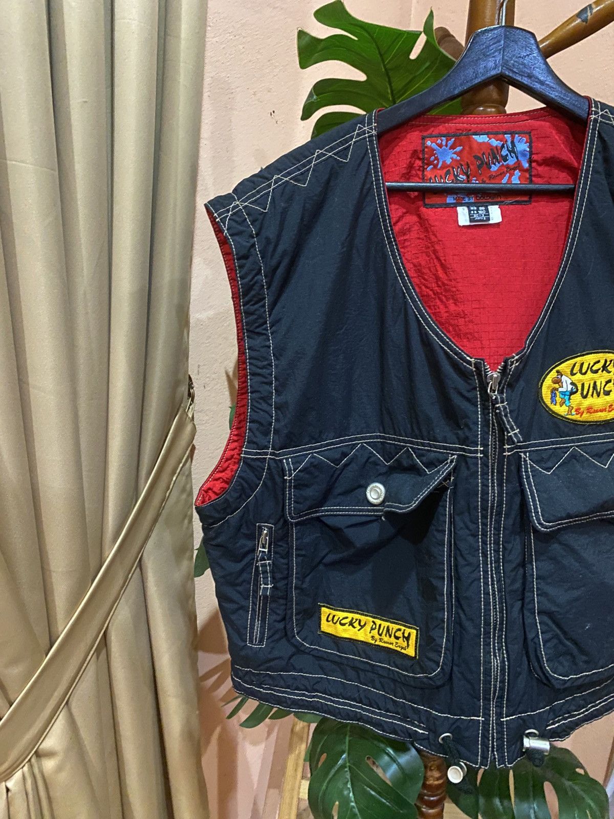 Vintage Lucky Punch by Rainer Engel Black Utility Vest with Patches Size US S / EU 44-46 / 1 - 5 Thumbnail