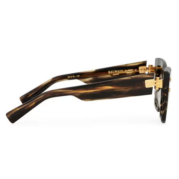 Balmain o1g2r1mq1024 Size: OS / Sunglasses in Brown & Gold Size ONE SIZE - 3 Thumbnail