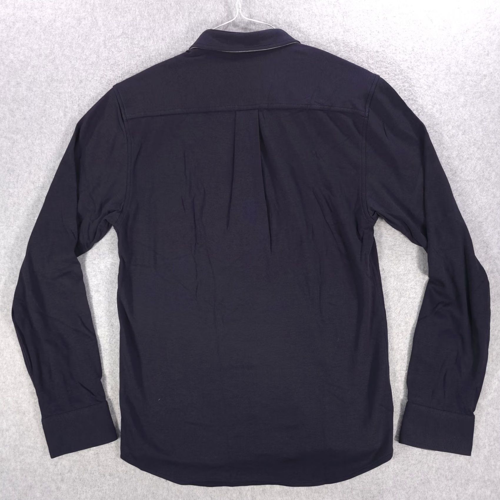 Descendant Of Thieves Shirt Mens Medium Dark Blue Polyester Stretch Dres Landro, Men's (Size 40r) — image 4 of 6