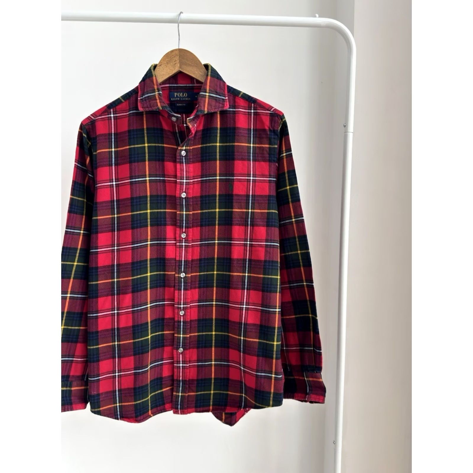 Polo Ralph Lauren VINTAGE Polo Ralph Lauren Shirt Plaid Checked Button-Up Red Men M Size US M / EU 48-50 / 2 - 2 Thumbnail