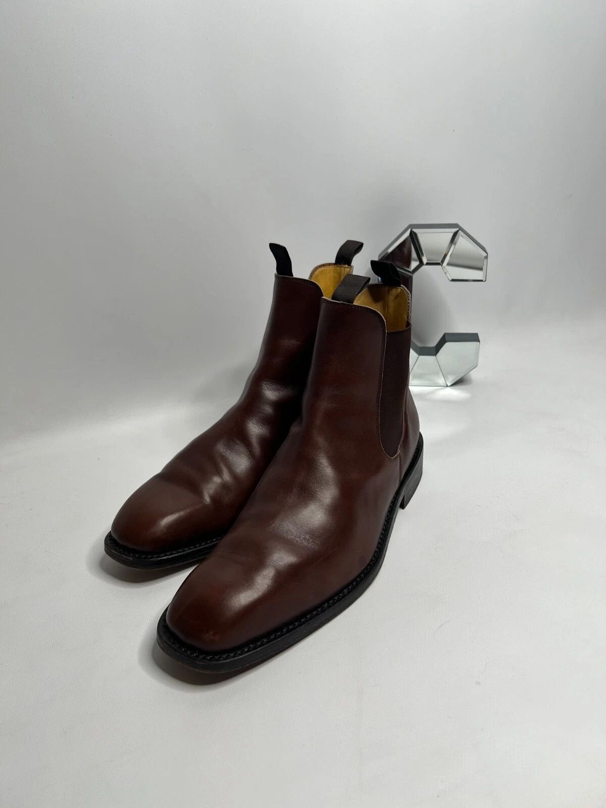 Other THE HOUSE OF BRUAR British Men's Brown Leather Chealse Boots Size US 12.5 / EU 45-46 - 5 Thumbnail