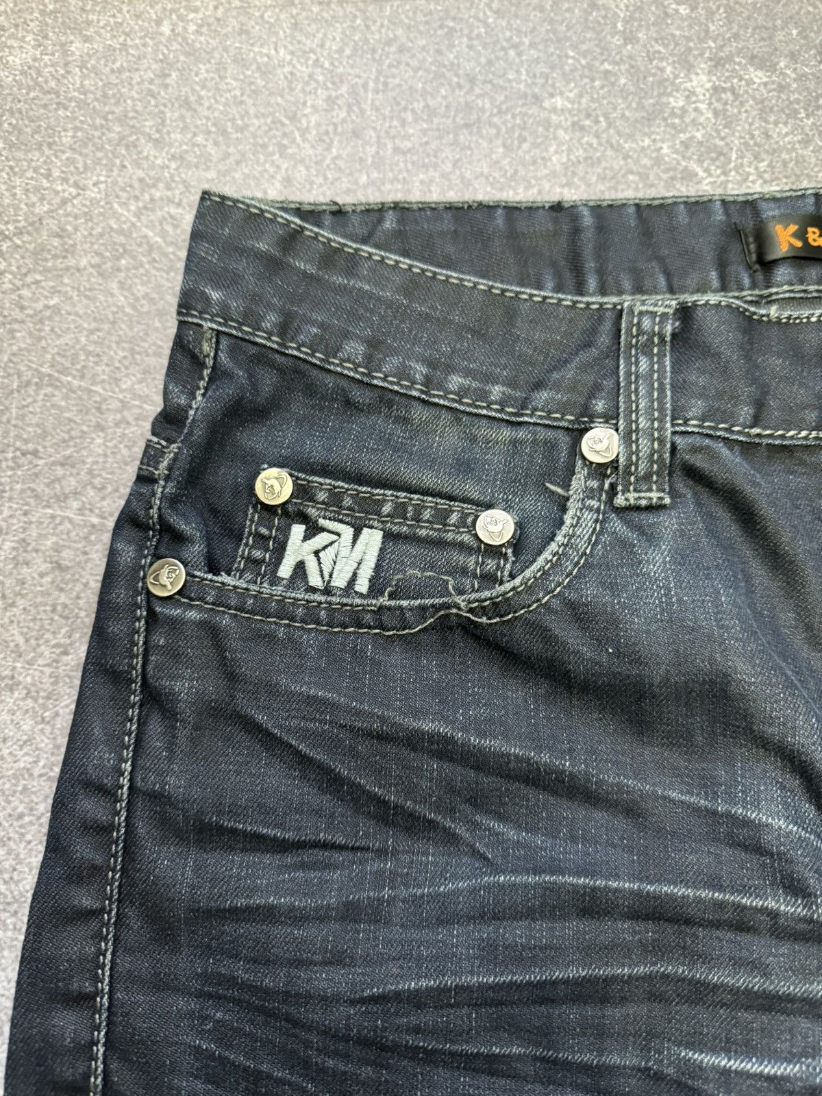 Japanese Brand Avant Garde Japanese Style Ed Hardy Kosmo Lupo Jeans Size US 31 - 8 Thumbnail
