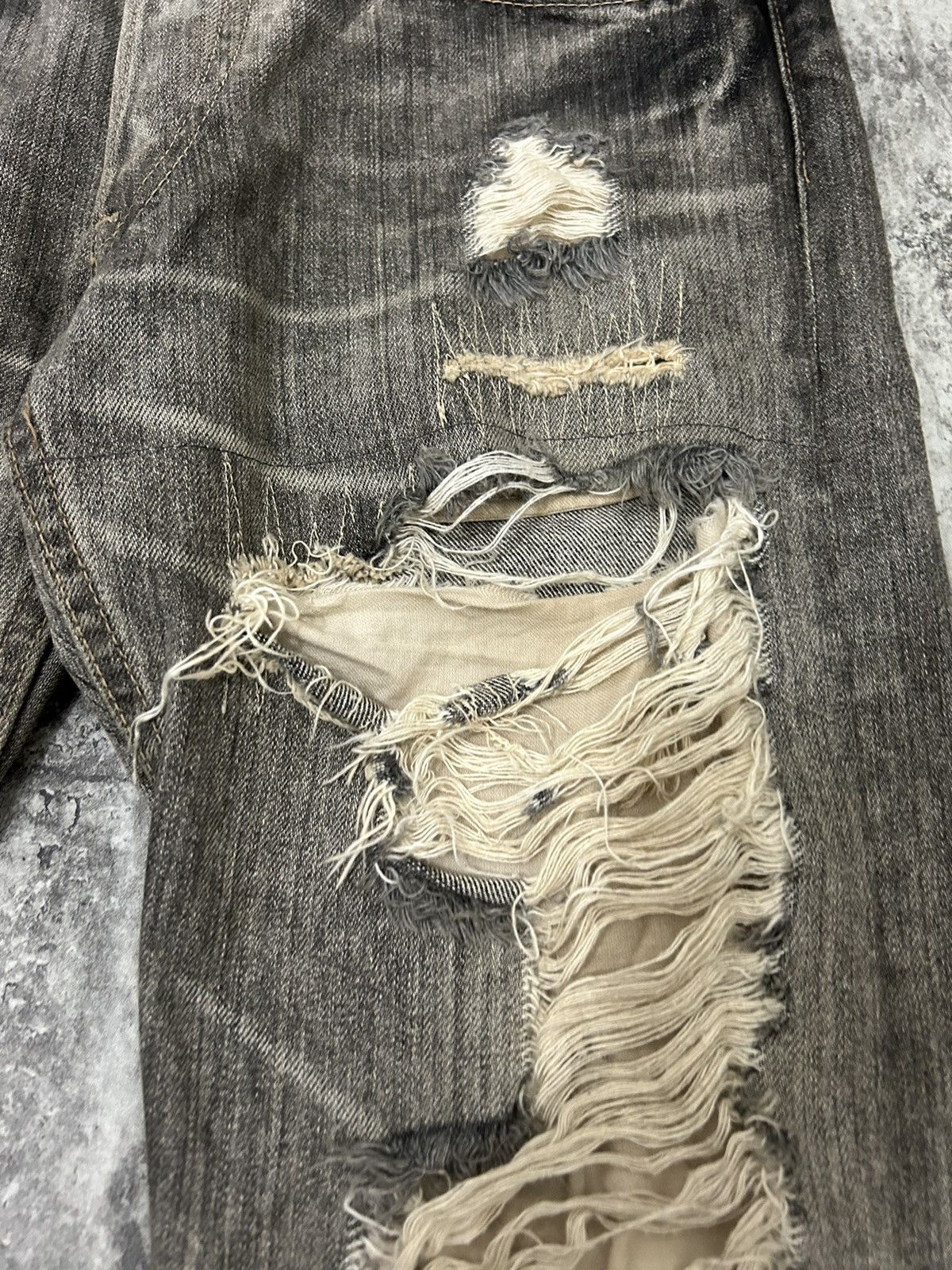 Japanese Brand Ego Tripping Japan Distressed Denim Pants Size US 30 / EU 46 - 9 Thumbnail