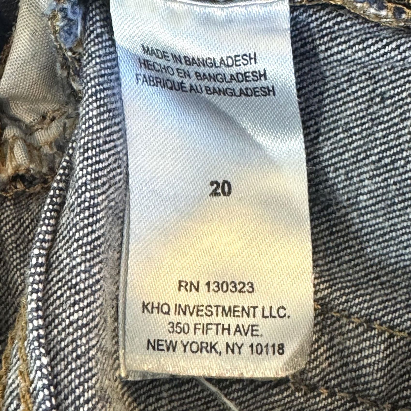 Lucky Brand Lucky Brand Jeans Womens 20 Blue Authentic Skinny Stretch Denim Whiskered Plus Jeans Size 42" / US 20 - 6 Thumbnail
