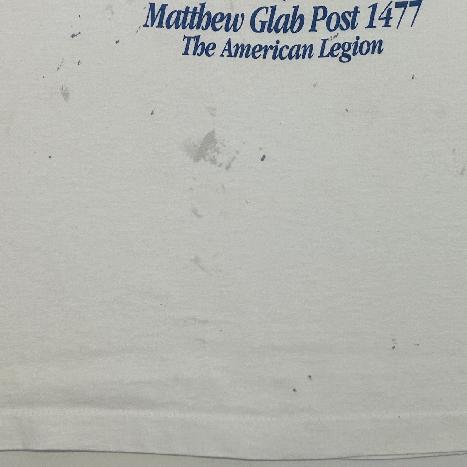 Vintage Vintage American Legion Matthew Glab Post 1477 T Shirt XL Size US XL / EU 56 / 4 - 7 Thumbnail