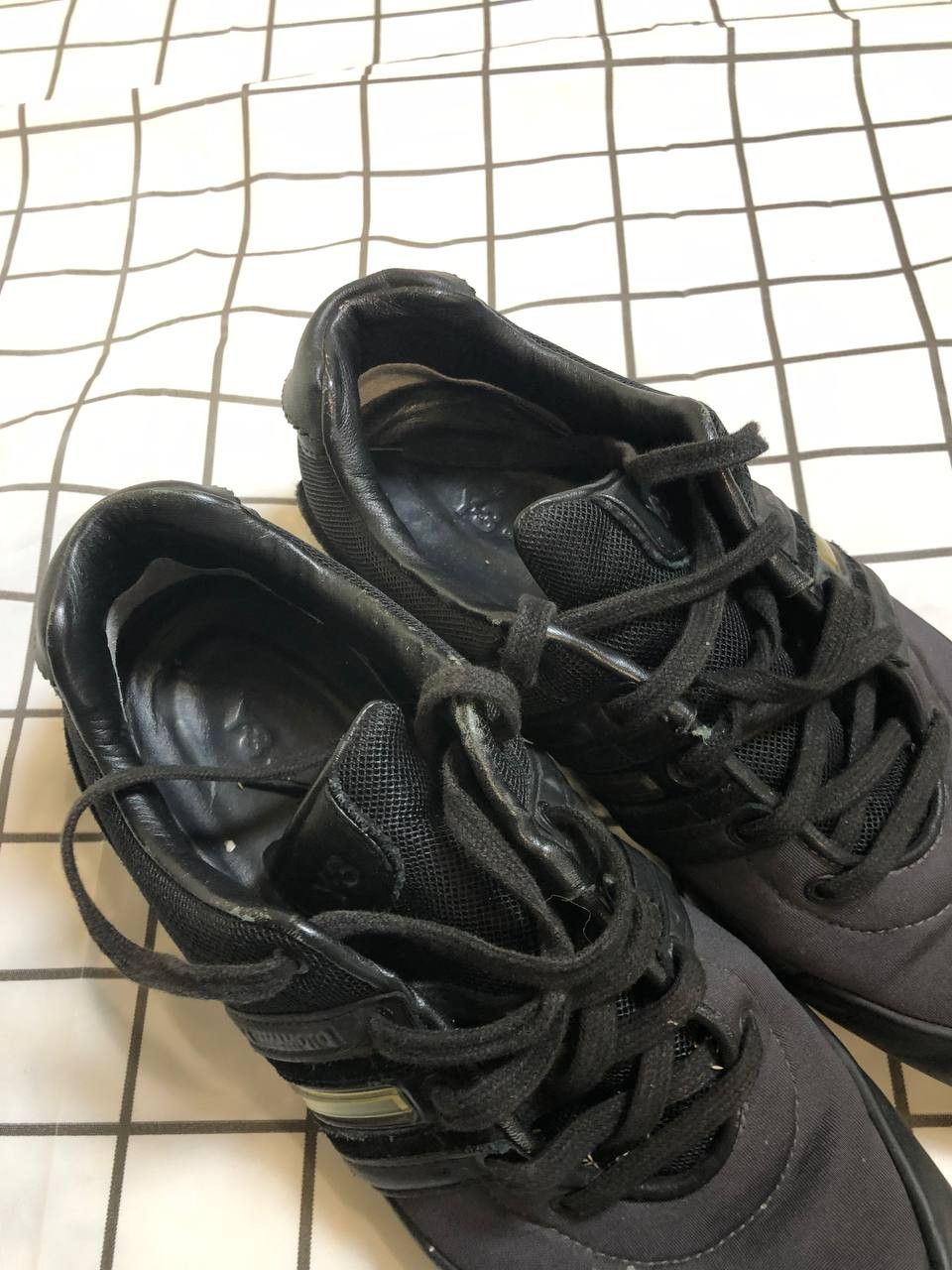 Adidas × Y-3 ADIDAS Y3 Yohji Yamamoto Mens Trainers Navy Black Leather Size US 7.5 / EU 40-41 - 3 Thumbnail