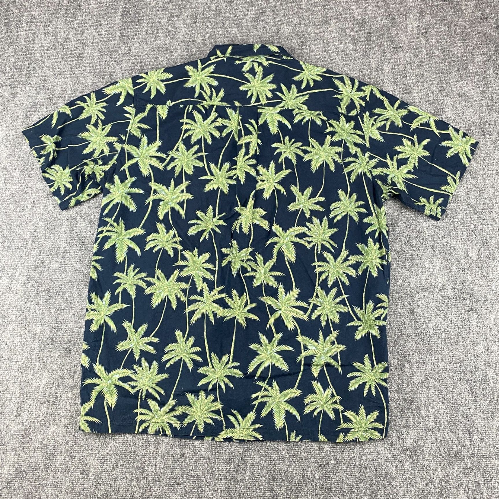 Vintage Cooke Street Shirt Mens Large Navy Blue Green Palm Tree Aloha Button-Up Size US L / EU 52-54 / 3 - 4 Thumbnail