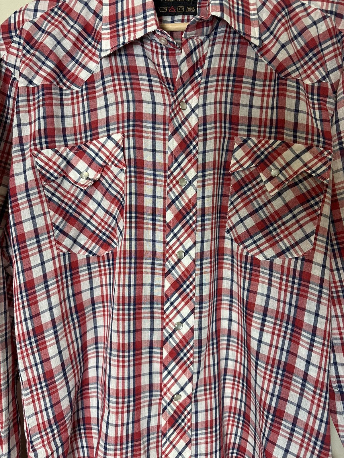 Vintage Vintage 1980s High Country Pearl Snap Plaid Shirt Size XL Size US XL / EU 56 / 4 - 4 Thumbnail