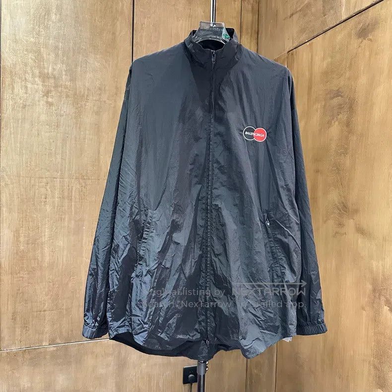 Balenciaga Balenciaga Black Mastercard Windbreaker Jacket Size US S / EU 44-46 / 1 - 1 Thumbnail