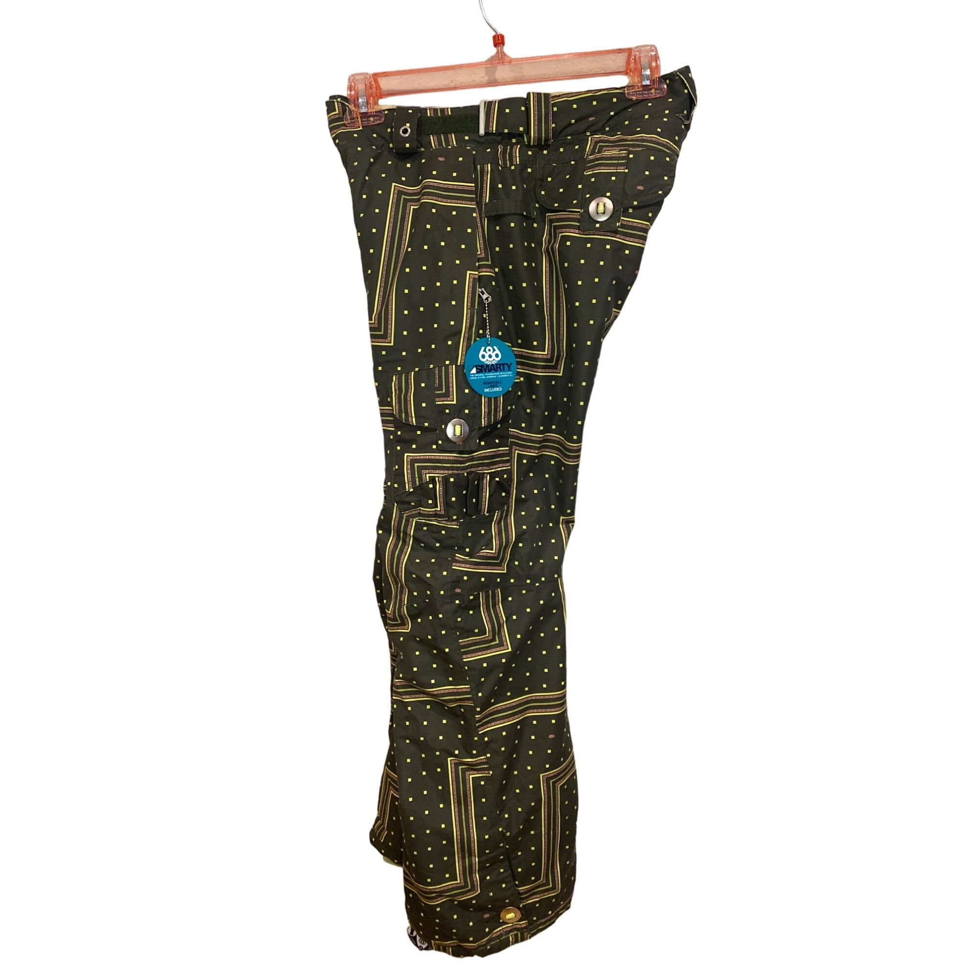 686 NWT 686 Smarty Original Cargo Ski Pants Zig Zag W's S Remove Size 28" / US 6 / IT 42 - 3 Thumbnail