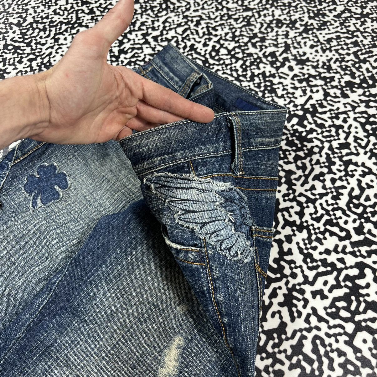 Miss Sixty Vintage Y2K Miss Sixty Japanese Patchwork Style Retro Jeans Size 29" - 15 Thumbnail