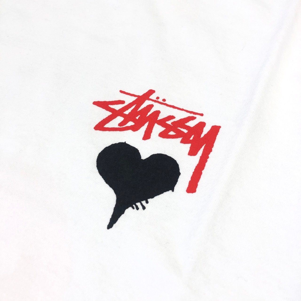 Stussy × Vintage Stussy Stock Heart Tee Size US L / EU 52-54 / 3 - 4 Thumbnail