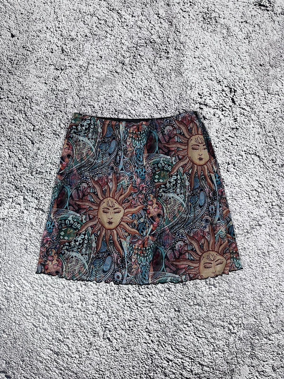 Japanese Brand Vintage Booda Psychedelics Printed Abstract mini skirt Size S / US 4 / IT 40 - 1 Thumbnail