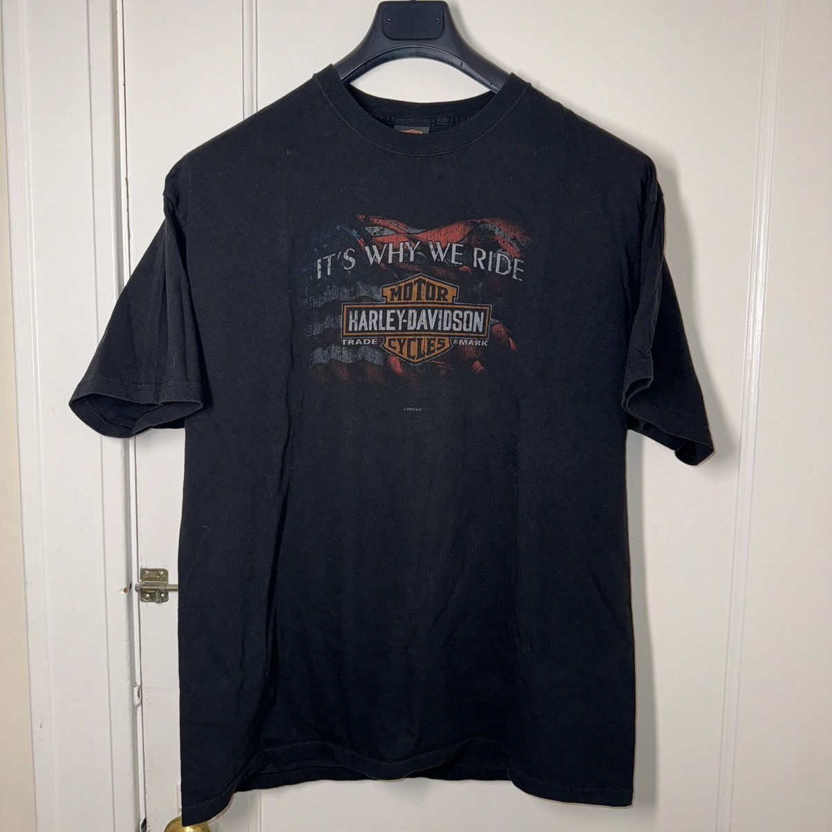 Harley Davidson Harley-Davidson Faded American Flag Tee Size US XL / EU 56 / 4 - 1 Thumbnail