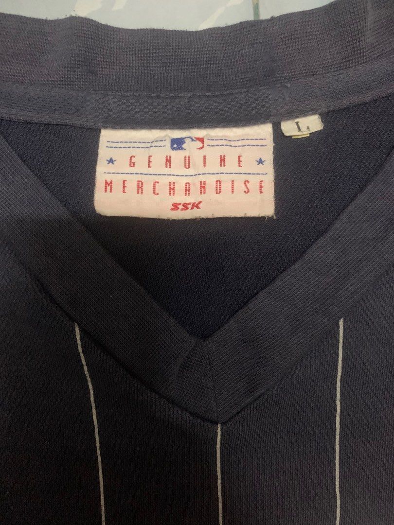MLB Vintage New York Yankees Pinstripe V Neck Jersey MLB Size US L / EU 52-54 / 3 - 5 Thumbnail