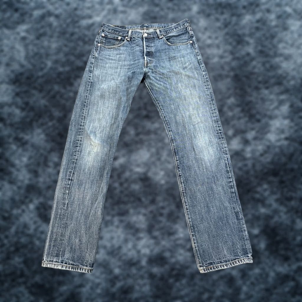 Levi's Levi's 501 Jeans Mens 34x33 Original Fit Straight Button Fly 100% Cotton Vintage Blue Size US 34 / EU 50 - 1 Thumbnail