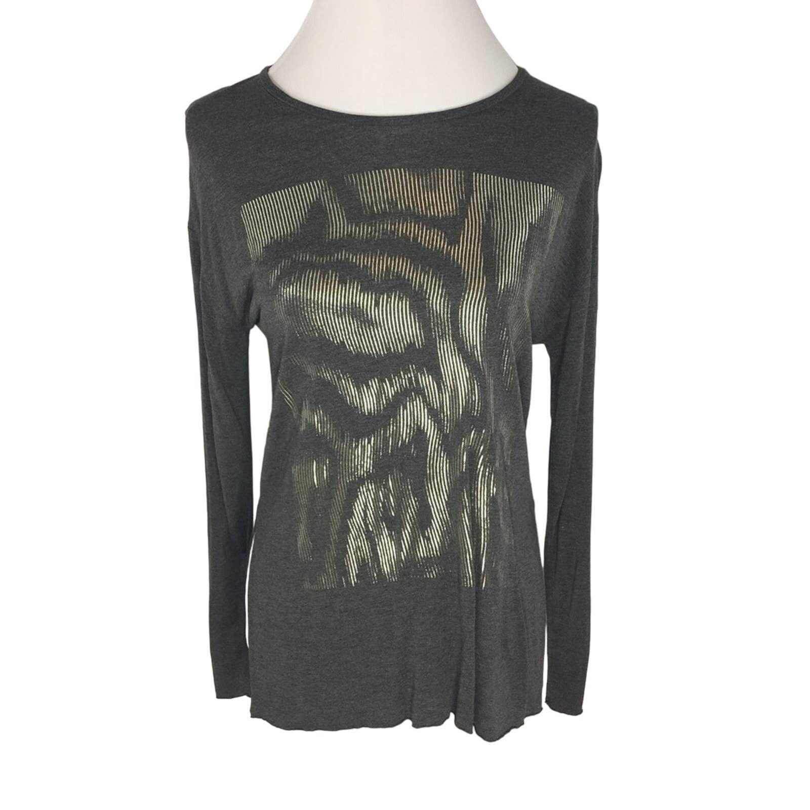 Zara Zara W&B Women's Tee Long Sleeve Graphic Size Small Size S / US 4 / IT 40 - 1 Thumbnail