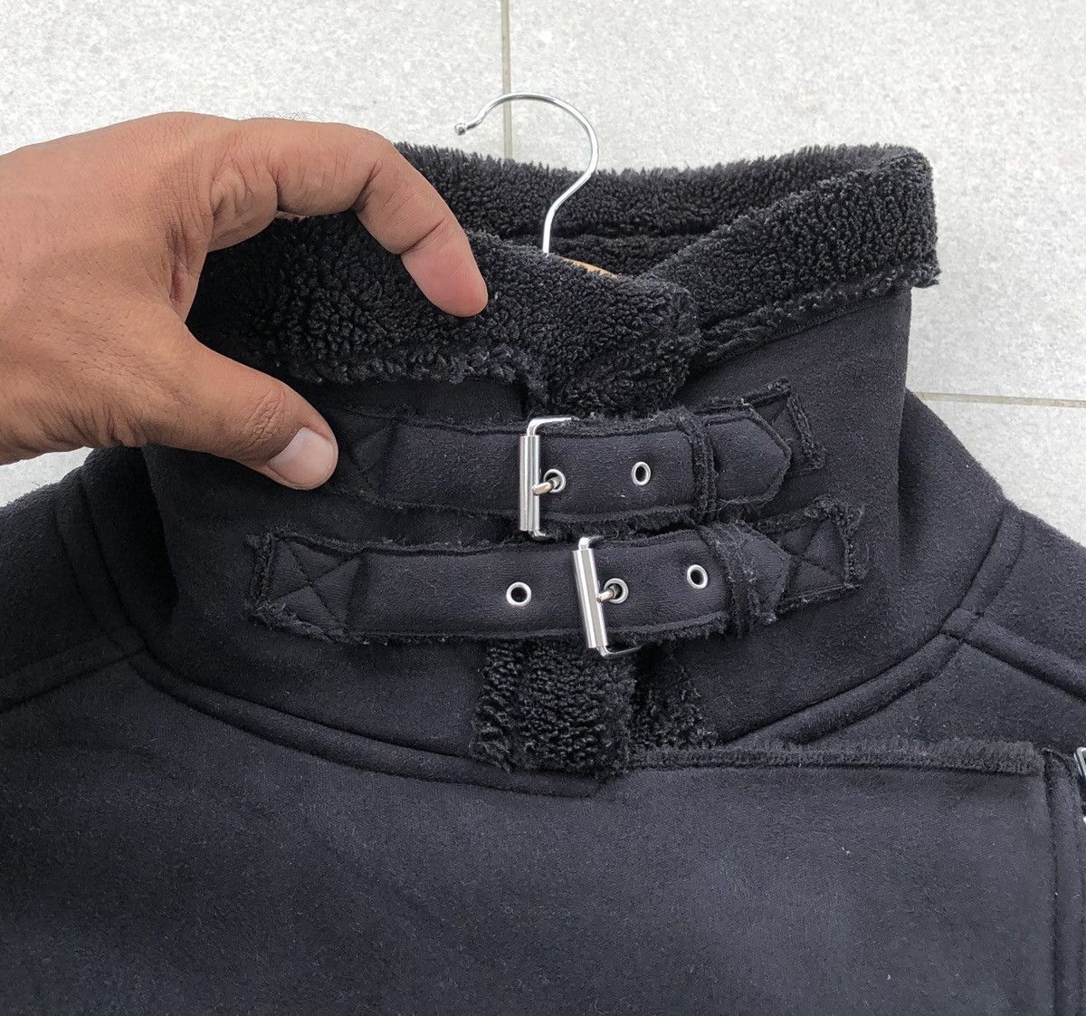 Japanese Brand Browny Standard Suede Shearling Biker Belted Zipper Jacket Size US M / EU 48-50 / 2 - 8 Thumbnail