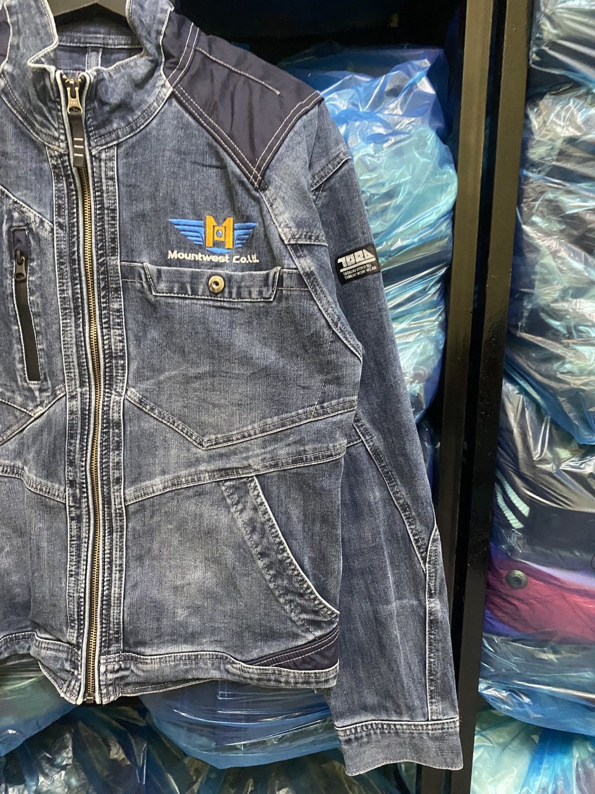 Japanese Brand Tora Japan Tactical Denim Work Jacket with Cordura Shoulder Size US L / EU 52-54 / 3 - 4 Thumbnail