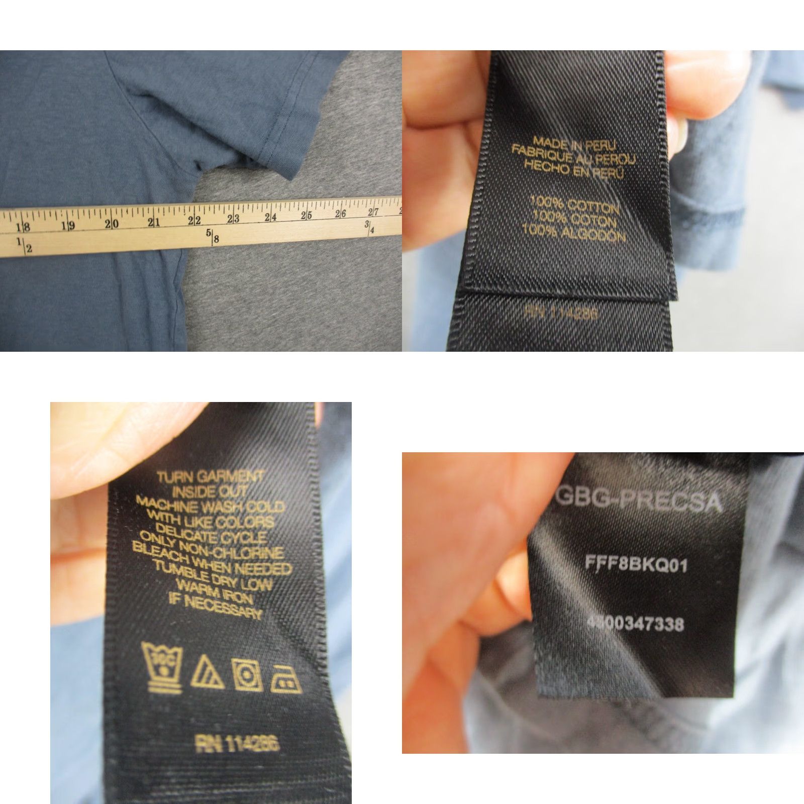 Frye Frye Shirt XL Men's Blue Logo Shirt Graphic Print Crew Neck Short Sleeve Size US XL / EU 56 / 4 - 8 Thumbnail