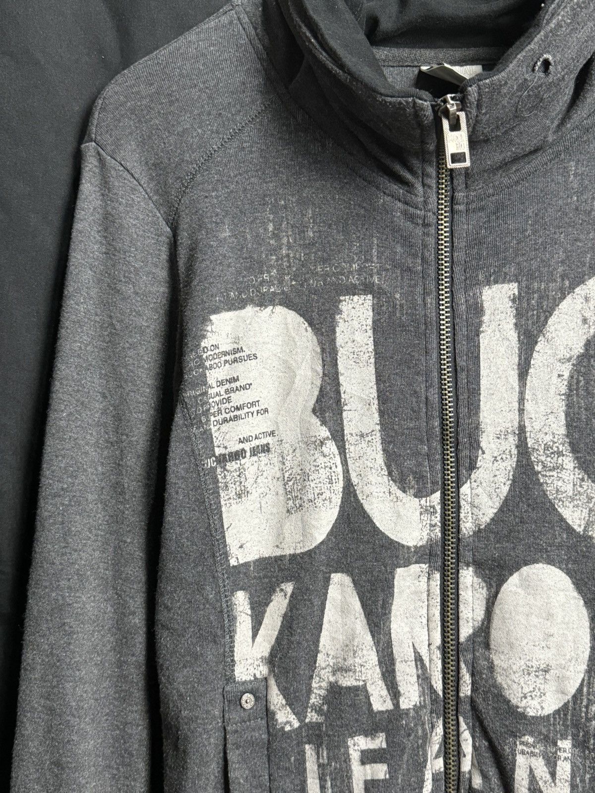 If Six Was Nine × Japanese Brand × Le Grande Bleu (L.G.B.) Bono Hoodie Poem Buckaroo Goa Style ifsix lgb Size US M / EU 48-50 / 2 - 3 Thumbnail
