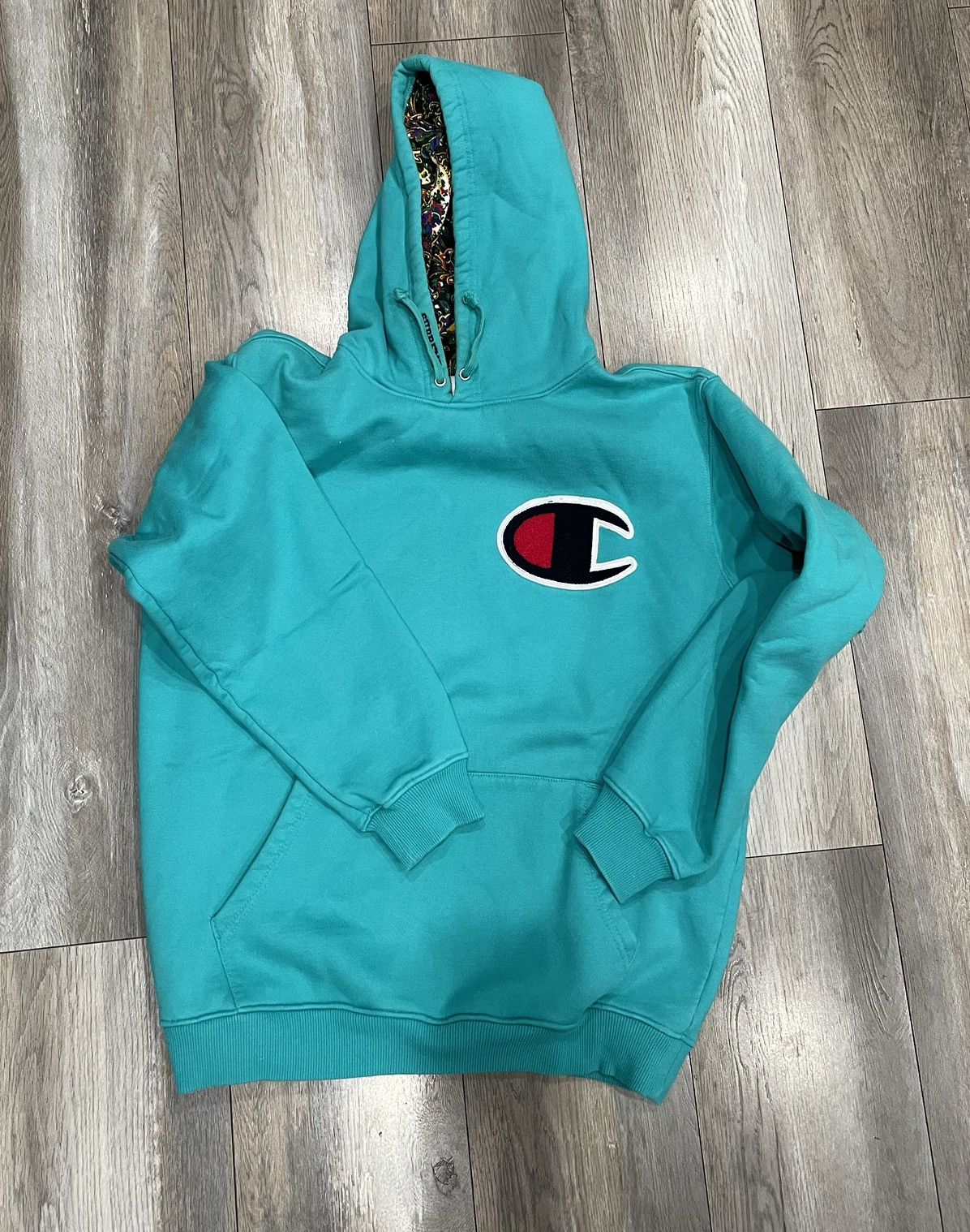 Supreme champion FW13 teal paisley hoodie