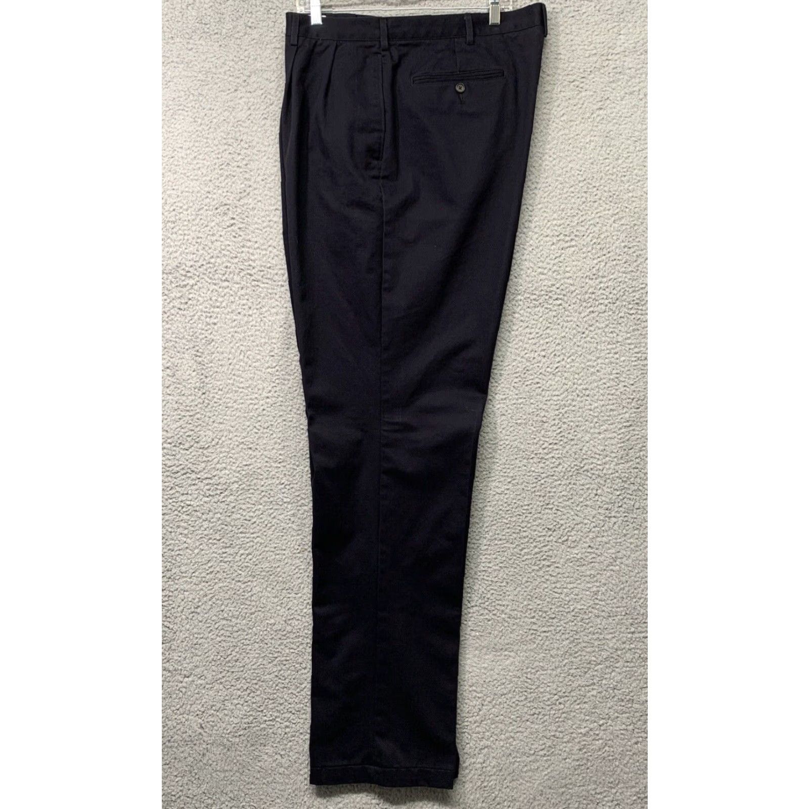 Lands' End Lands' End Men's Dress Pants 42T Dark Blue Traditional Fit Straight Leg 100% Cotton Regular Size 42 Inseam 37 in Mens Size US 42 / EU 58 - 7 Thumbnail