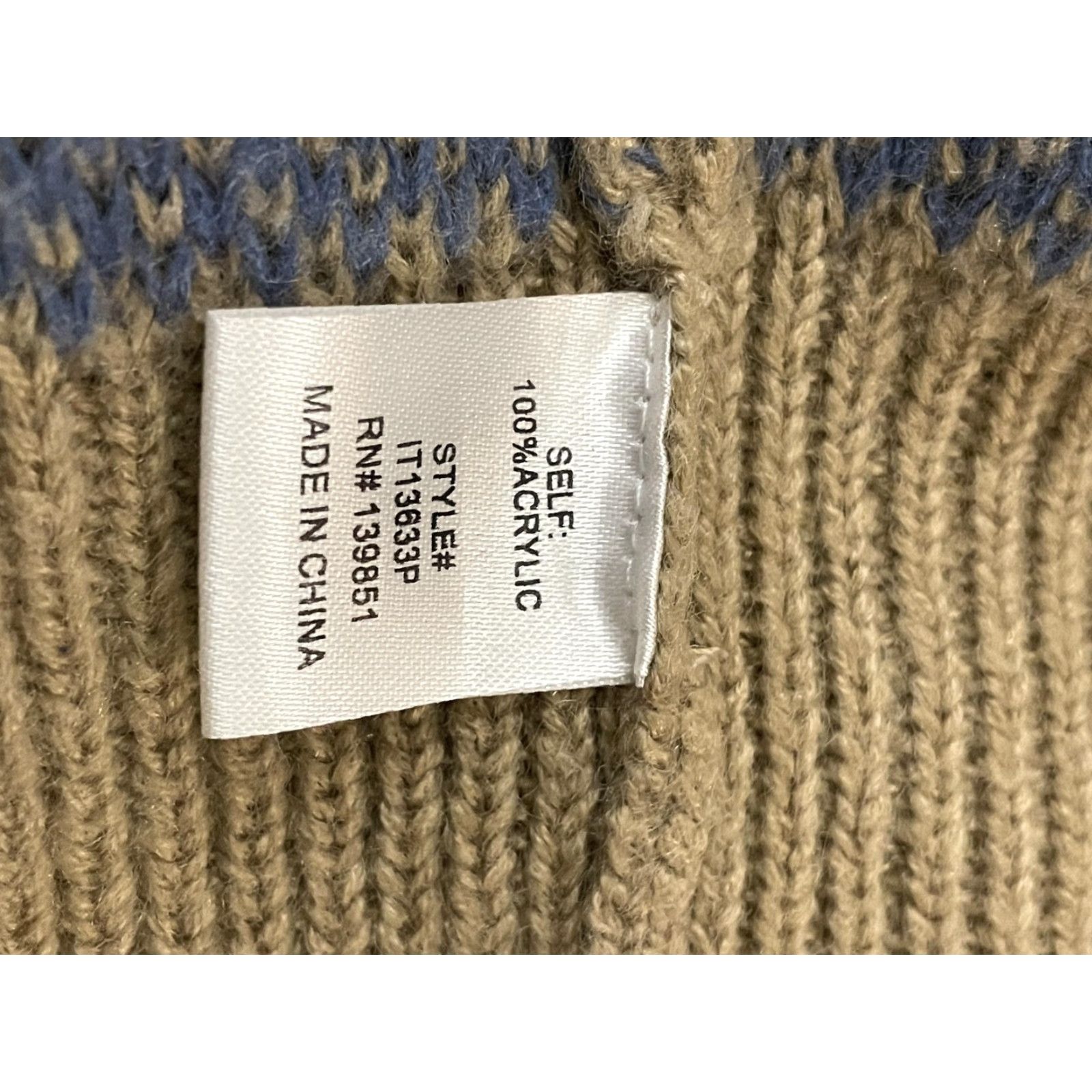 Vintage ODDI Sweater Womens 1XL/2XL Tan Blue Leopard Print Plus Size Pullover Crewneck Knit Long Sleeve Size XL / US 12-14 / IT 48-50 - 4 Thumbnail