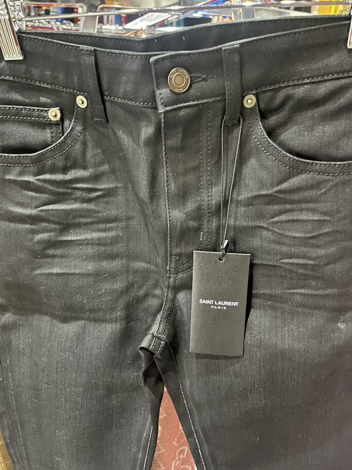 Saint Laurent Paris Saint Laurent Paris New With Tags Black Skinny Jeans Size 27 Size US 27 - 3 Thumbnail
