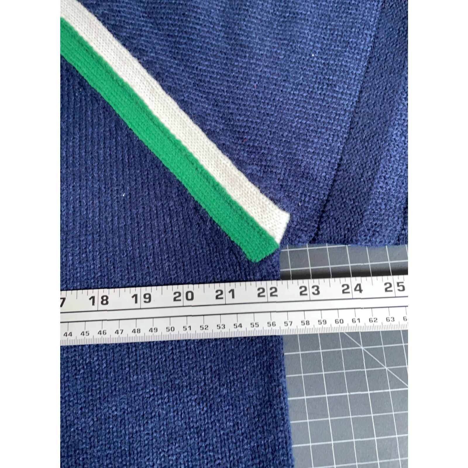 Vintage VINTAGE Ferruche Y2K Sweater Men Large Casual Chunky-Knit Crew Neck 90s Retro Dark Blue Green Emery Skater Emo Size US L / EU 52-54 / 3 - 5 Thumbnail