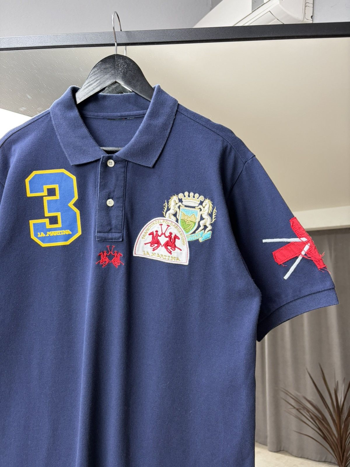 Polo Ralph Lauren La Martina Polo Shirt Equestrian Luxury Big Logo Back Y2K Size US L / EU 52-54 / 3 - 10 Thumbnail
