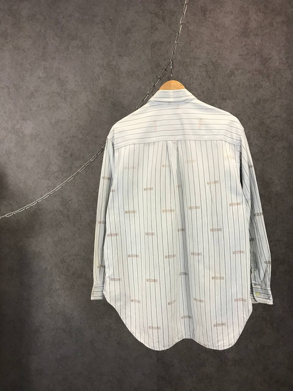 Moschino Moschino Jeans vintage designer striped monogram shirt Size US S / EU 44-46 / 1 - 7 Thumbnail