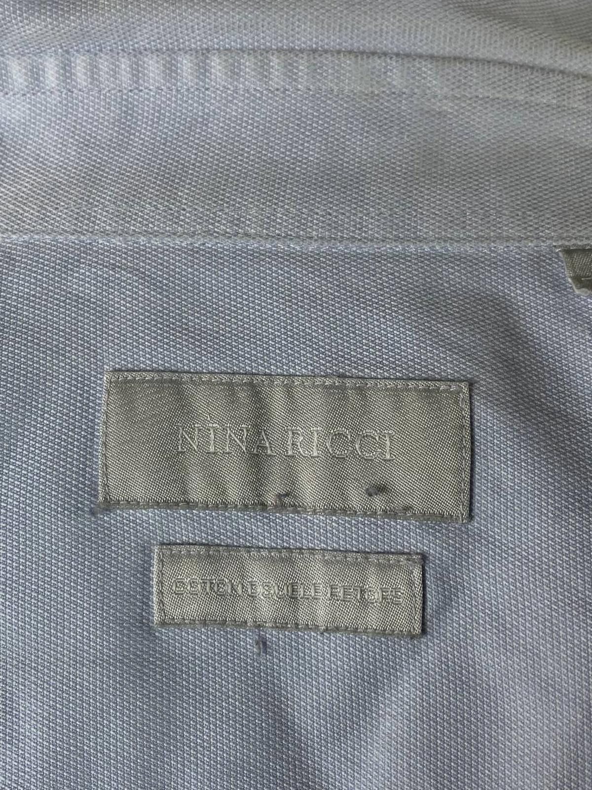 Designer Nina Ricci Blue Long Sleeve Button Down Shirt Size 41 / 16 Size US M / EU 48-50 / 2 - 9 Thumbnail