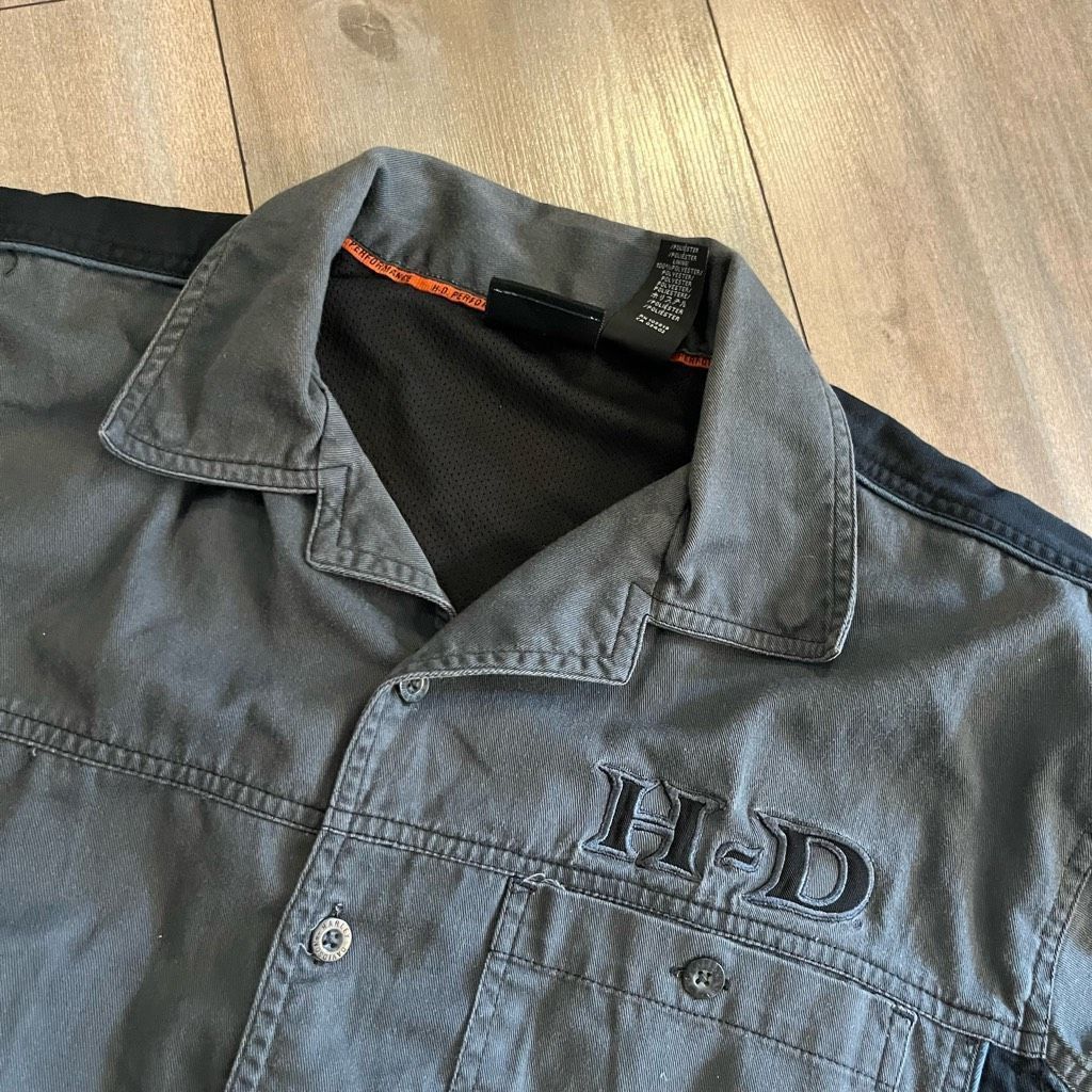 Harley Davidson Harley Davidson Grey Buttonup Shirt Men Medium Bin G-42 Size US M / EU 48-50 / 2 - 2 Thumbnail