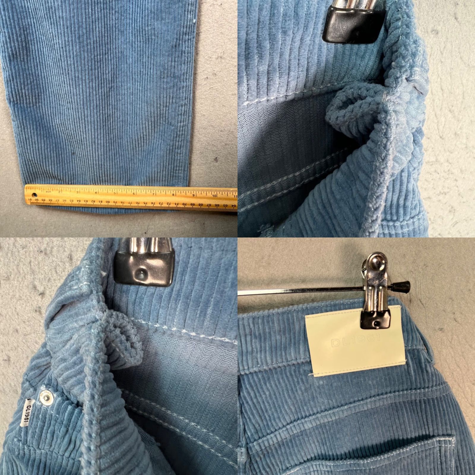 DL1961 DL1961 Womens 25 Blue Corduroy High-Waisted Straight Leg Pants Regular blue Corduroy 90s? no Vintage: No Mens Womens Boys Girls Size 42" / US 20 - 8 Thumbnail