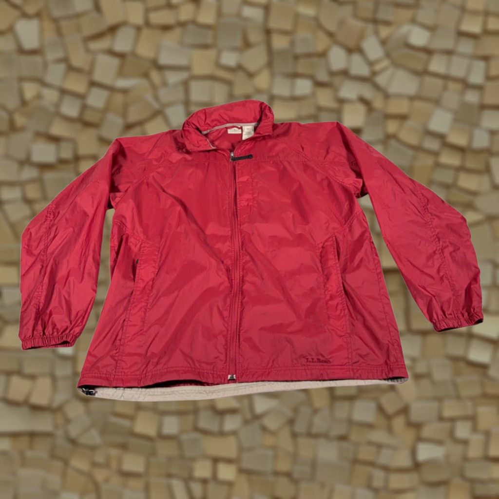 Vintage VINTAGE LL Bean Jacket Windbreaker Mens XLT Red Nylon Zip Hood Outdoor 90s Y2K Size US XL / EU 56 / 4 - 1 Thumbnail