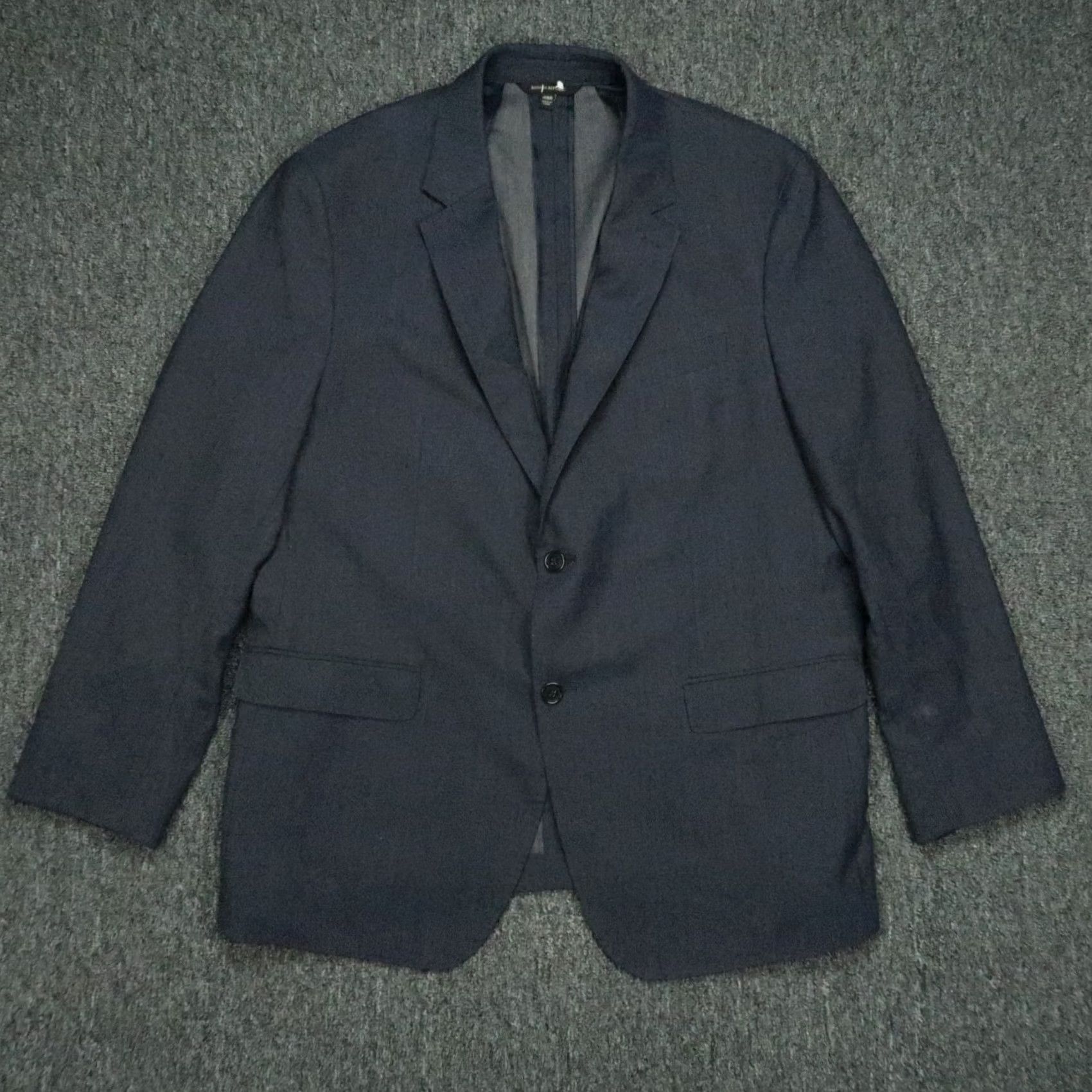 Banana Republic Banana Republic Blazer Men 48R Blue Slim Wool Blend Short/Single-Breasted 2 Button Notch Lapel Shirt/Jacket? Size 48R - 2 Thumbnail