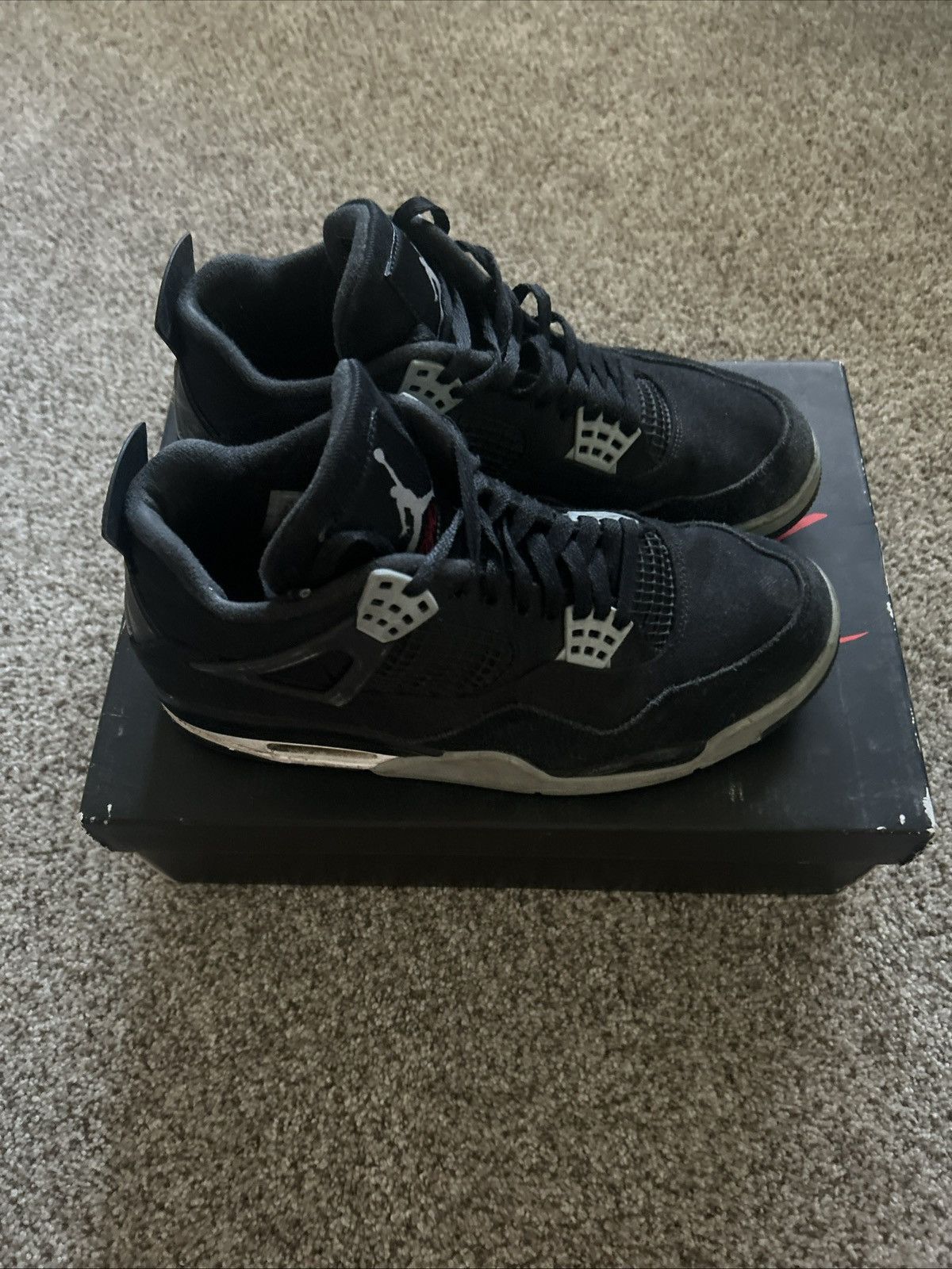 Jordan Brand Jordan 4 Black Canvas Size US 9.5 / EU 42-43 - 2 Thumbnail