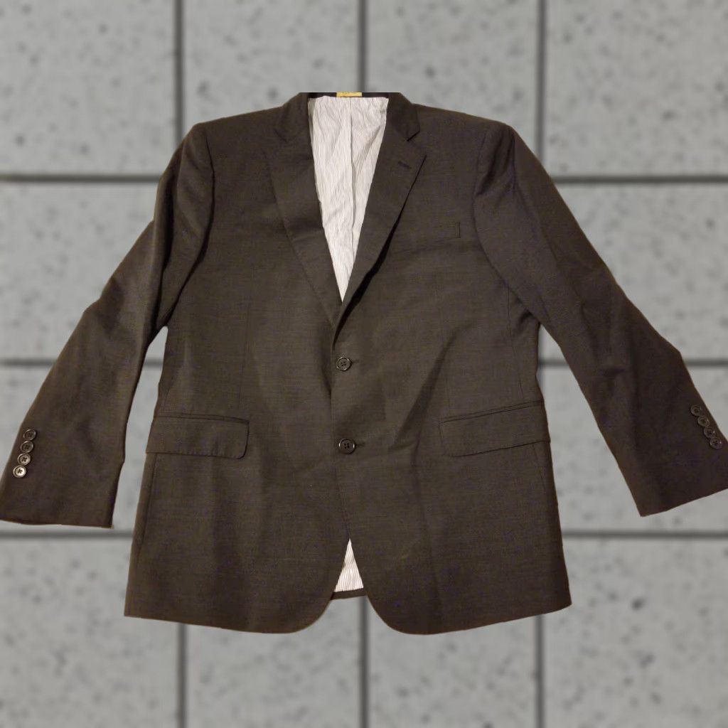 Brooks Brothers VINTAGE Brooks Brothers Blazer 42S Wool Gray Mens 3-in-1 Jacket Charcoal Grey Jacket Size 42R - 1 Thumbnail