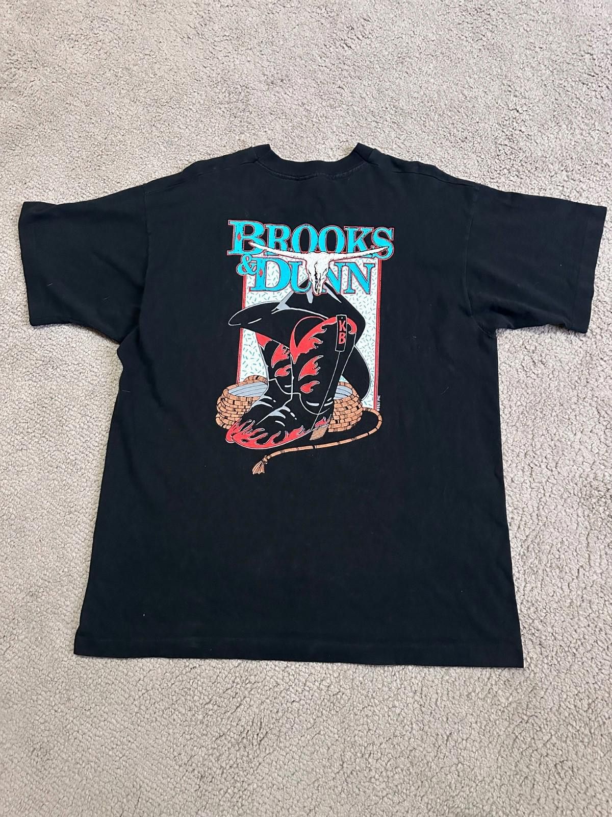 Fruit Of The Loom Vintage 1992 Brooks & Dunn Boot Scootin' Boogie Shirt XL Size US XL / EU 56 / 4 - 5 Thumbnail