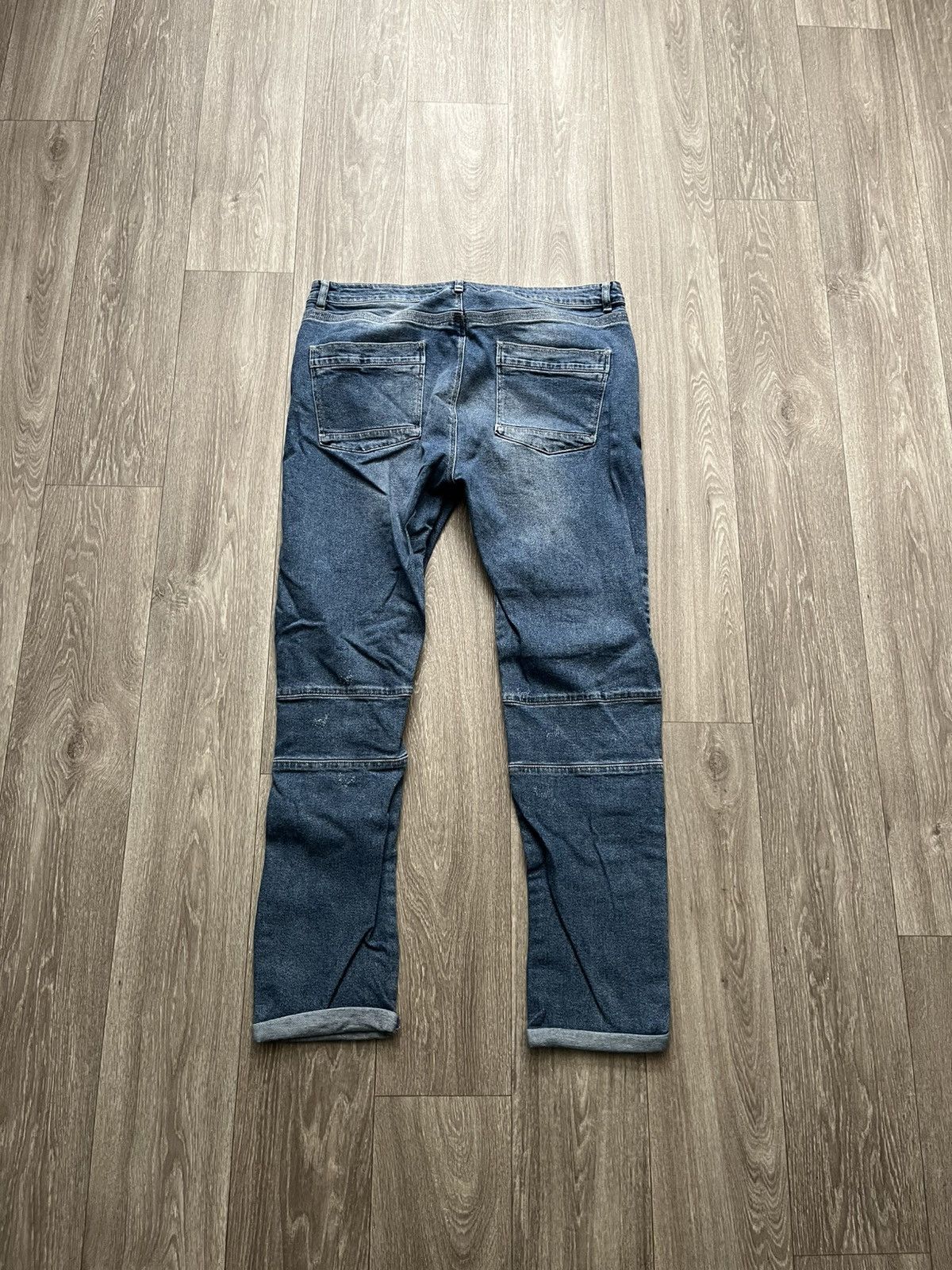 Asos ASOS Skinny Ripped and Zipped Jeans Size US 38 / EU 54 - 2 Thumbnail