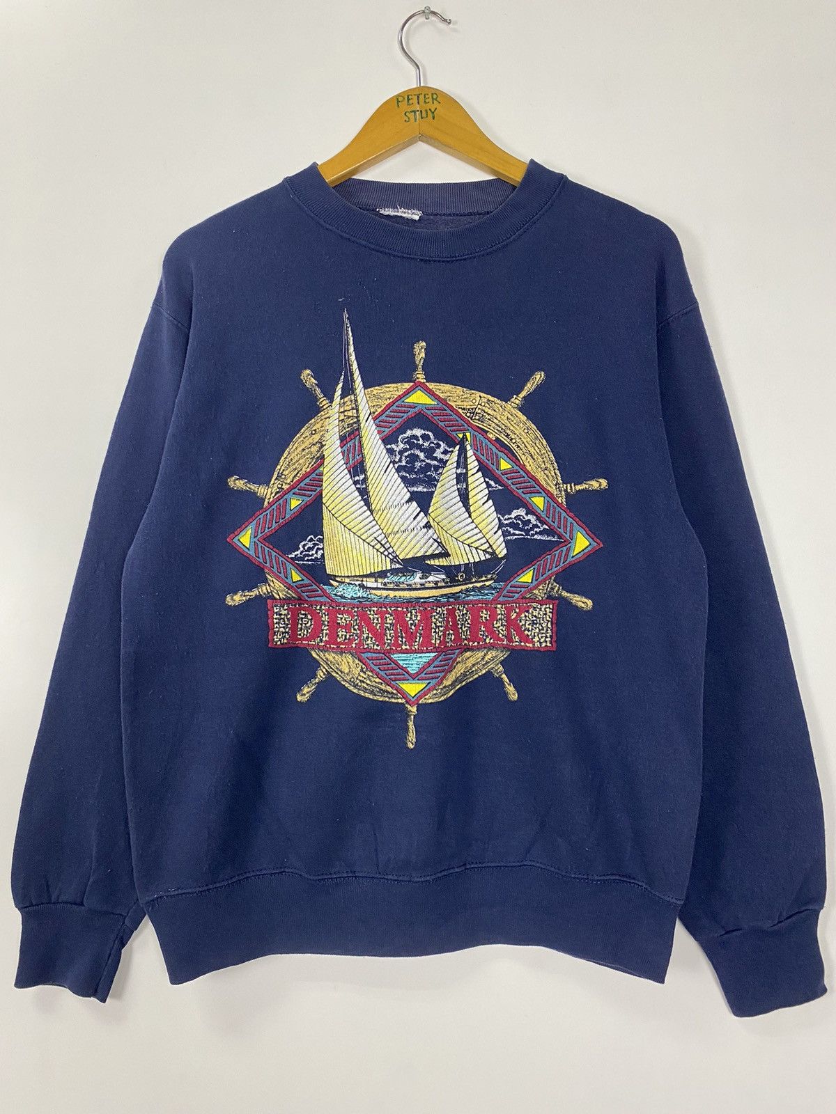 Vintage Vintage 80s Denmark Sweatshirt Size US M / EU 48-50 / 2 - 3 Thumbnail