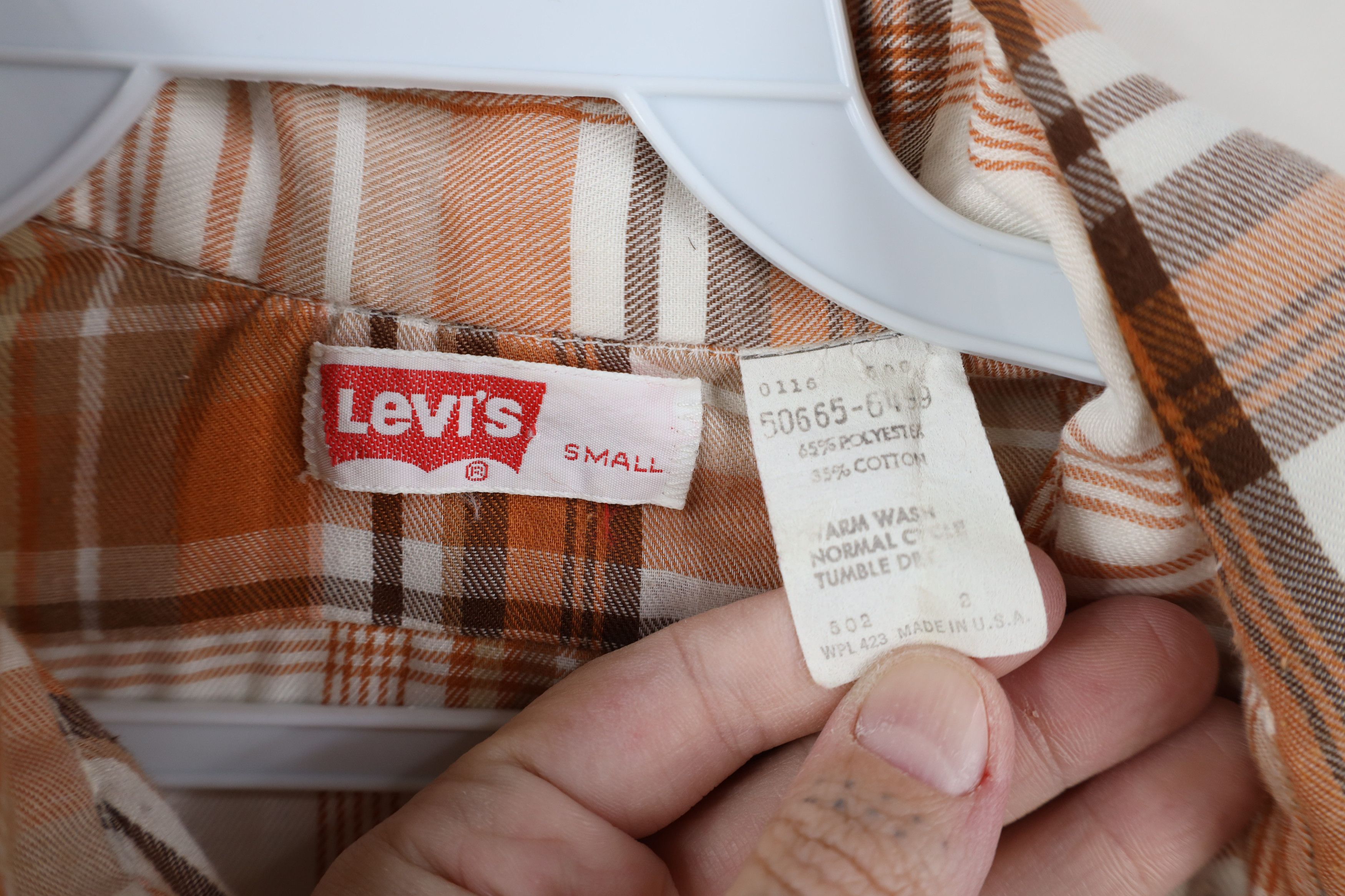 Levi's Vintage 70s Levis Western Cowboy Flannel Button Shirt USA Size US S / EU 44-46 / 1 - 8 Thumbnail