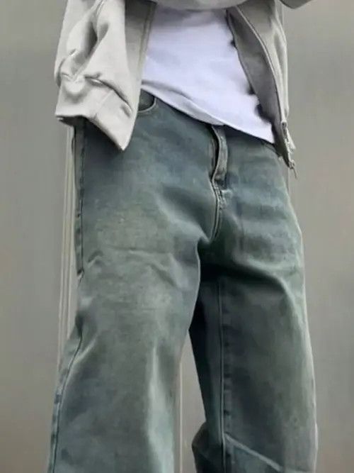Jean Washed Baggy Denim Jeans Stacked Skate Size US 34 / EU 50 - 4 Thumbnail
