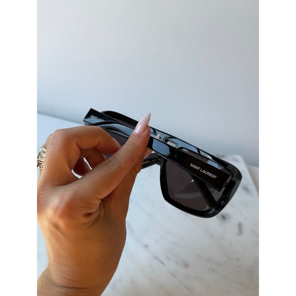 Saint Laurent Paris NEW Saint Laurent SL569Y Black Aviator Pilot Sunglasses Size ONE SIZE - 11 Thumbnail